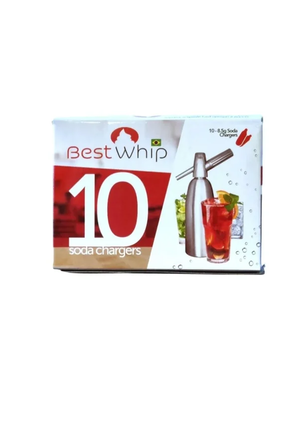 Kit 10 Cápsulas Ampolas De Gás CO2 Para Soda E Água BestWhip 8g — imagem 2