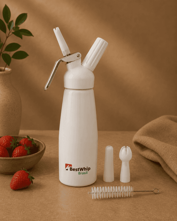 Garrafa para Chantilly 500ml Alp Branca Best Whip