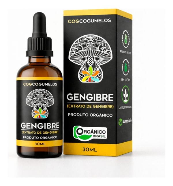 Extrato de Gengibre Orgânico COG Cogumelos 30ml — imagem 4