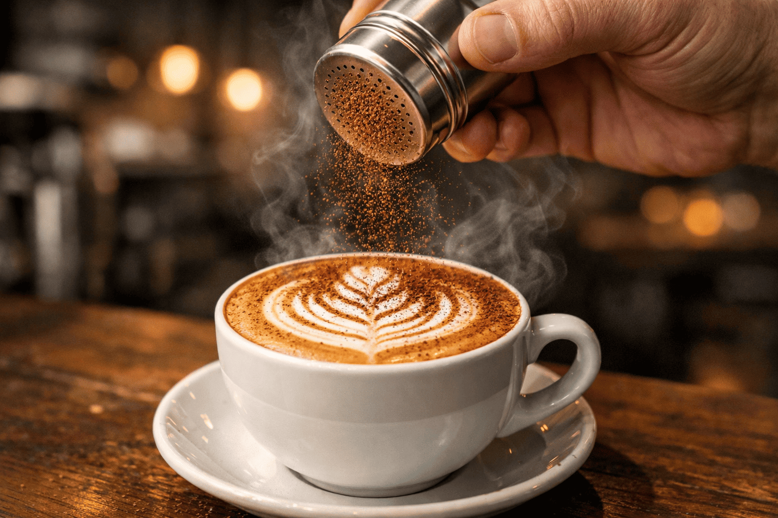 Barista preparando café