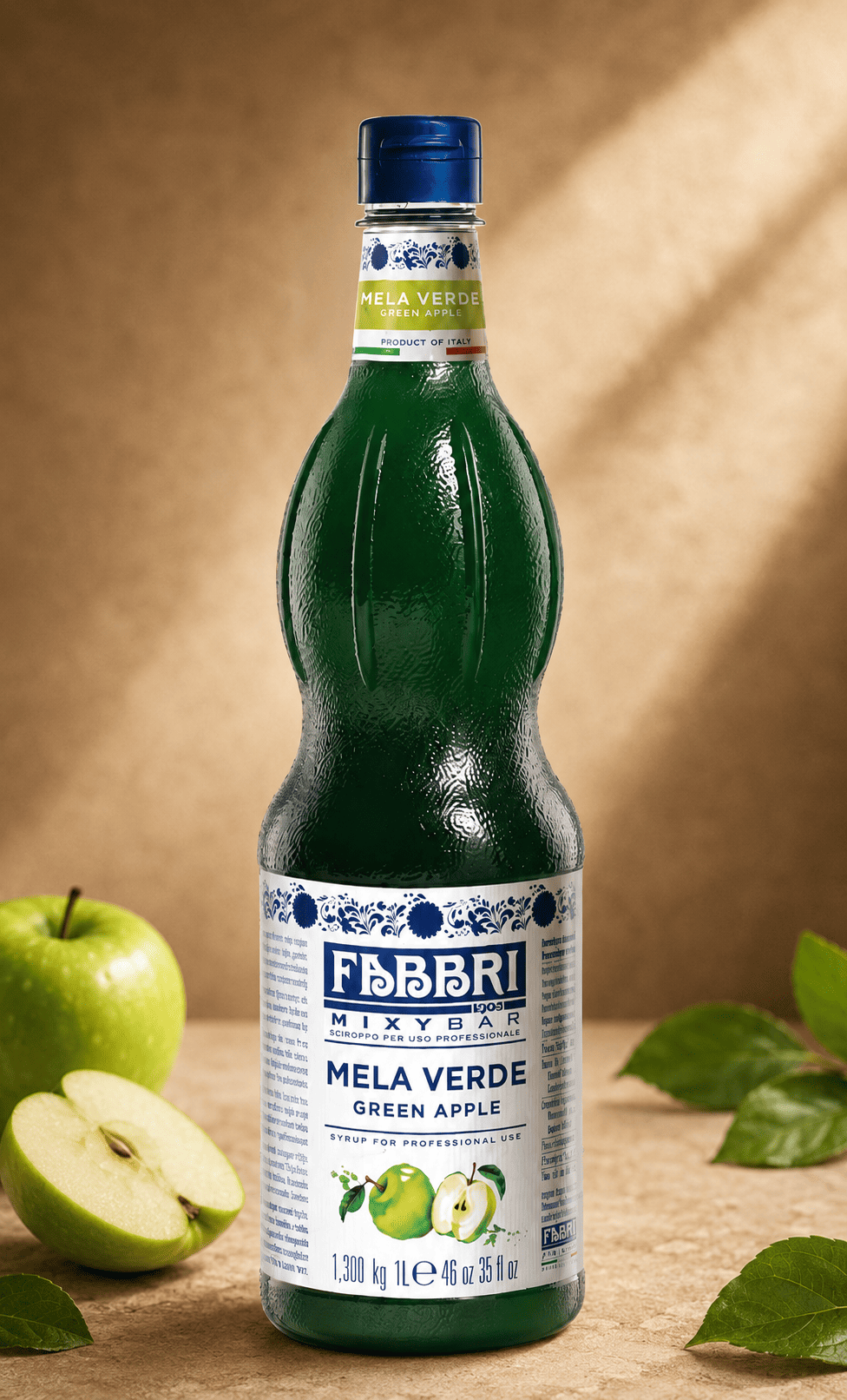 Xarope Profissional de Maçã Verde 1 litro Mixybar Fabbri Mela Verde