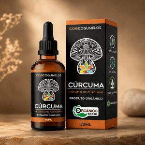 Extrato de Cúrcuma Orgânica  30 ml COG Cogumelos