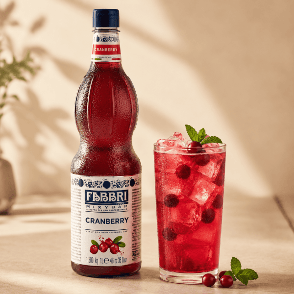 Xarope Fabbri Cranberry 1 Litro Mixybar Cranberry Concentrado Profissional
