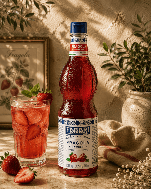 Xarope Fabbri de Morango 1 Litro Mixybar Fragola Concentrado Profissional