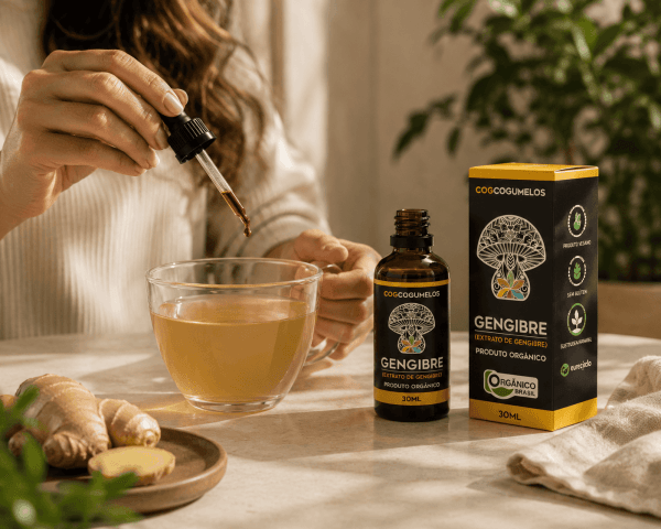 Extrato de Gengibre Orgânico COG Cogumelos 30ml