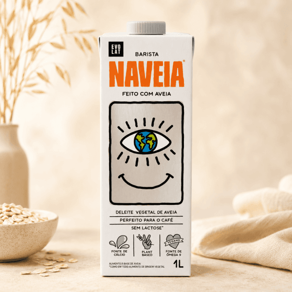 Naveia Barista 1 Litro Bebida Vegetal de Aveia - Caixa com 12 Unidades