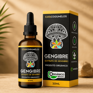Extrato de Gengibre Orgânico COG Cogumelos 30ml