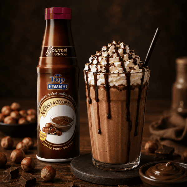 COBERTURA FABBRI DE AVELÃ C/ CHOCOLATE - 800gr Gourmet Sauce Nocciola & Cioccolato