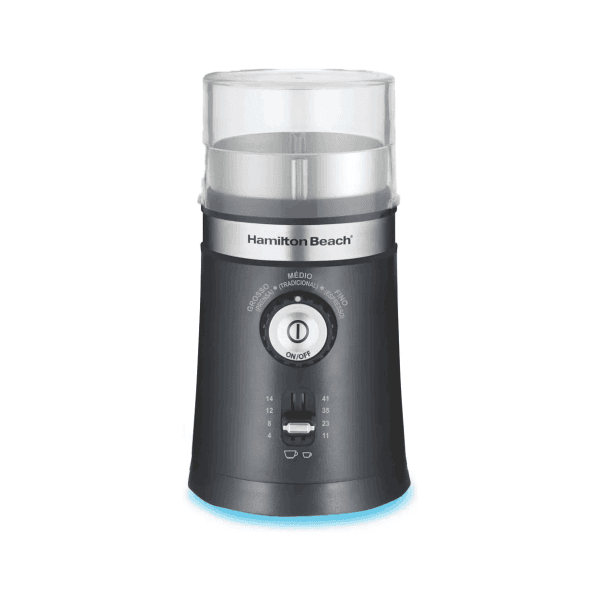 Moedor de Café Elétrico Hamilton Beach 2 Lâminas em aço Inox ajustável com Controle de Granulação