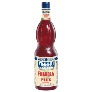 Xarope Fabbri Morango com Polpa Plus 1 Litro Mixybar Fragola Plus Concentrado Profissional