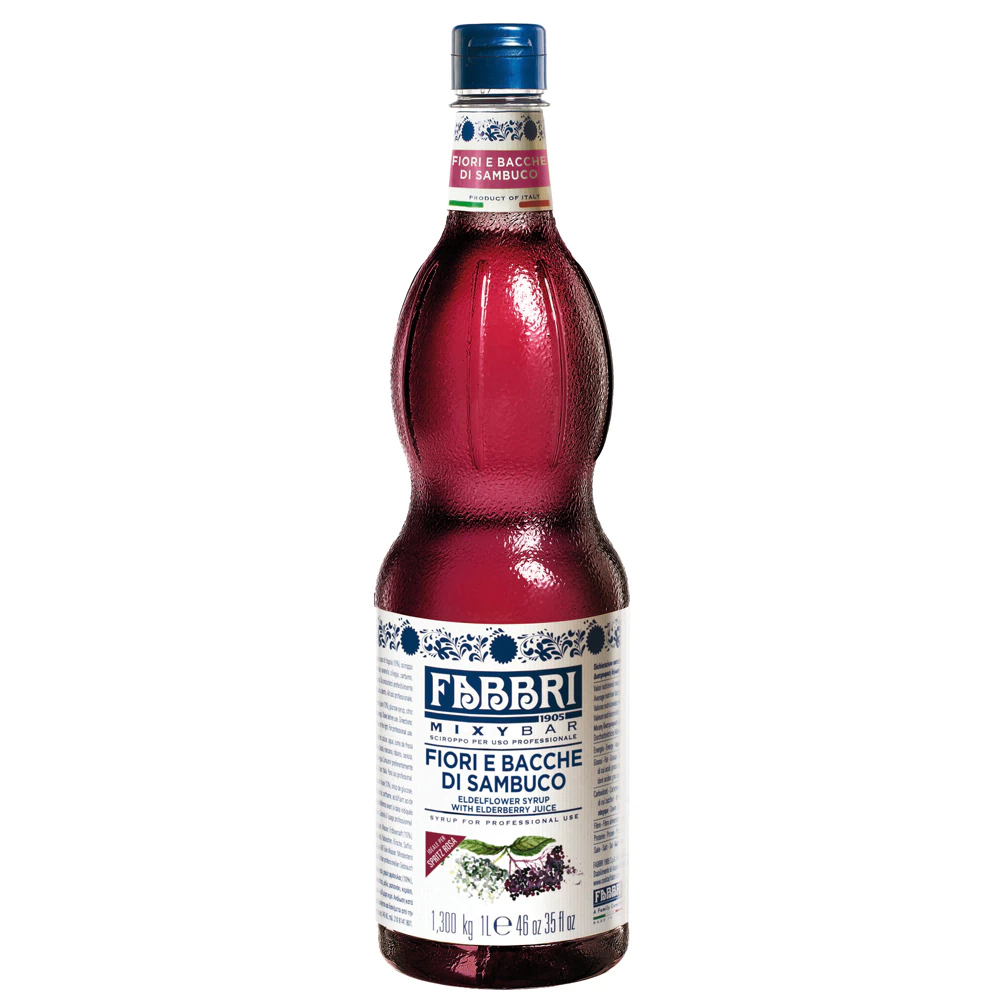 Xarope Fabbri Flor e Baga de Sabugueiro 1 Litro Mixybar Fiori e Bacche di Sambuco Concentrado Profissional