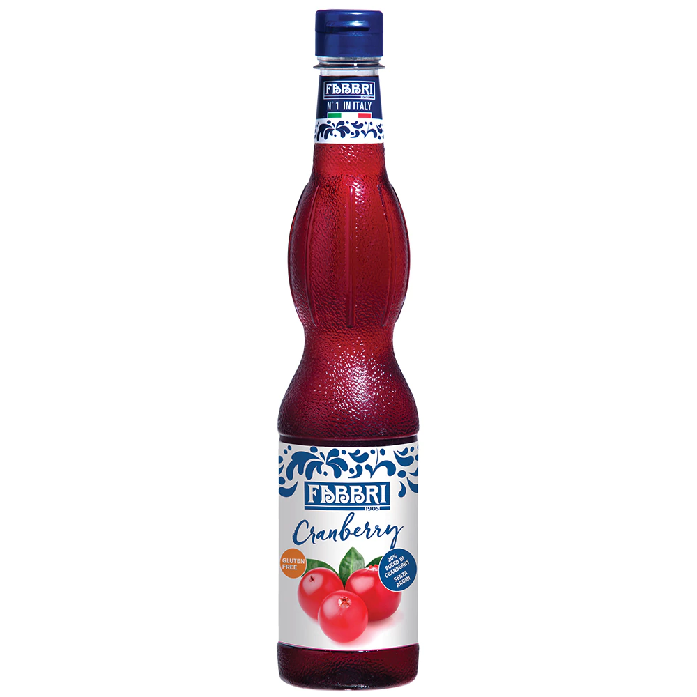 Xarope Fabbri Cranberry 560 ml Sciroppo de Cranberry Concentrado Profissional