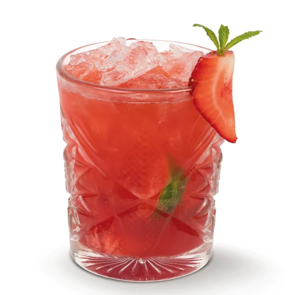 Drink com Xarope Fabbri Morango com Polpa Plus 1 Litro Mixybar Fragola Plus Concentrado Profissional