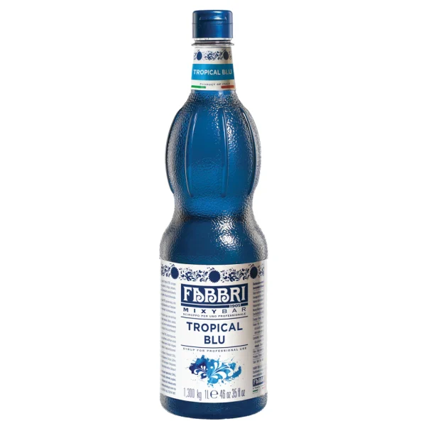 Xarope Fabbri Tropical Blue 1 Litro Xarope Tropical Blu Concentrado Profissional