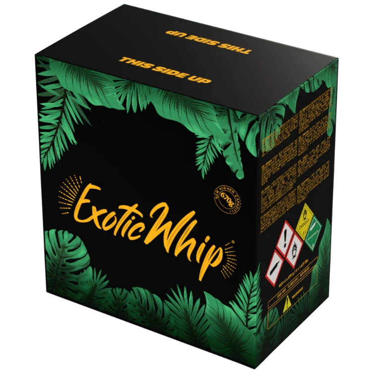 Exotic Whip – Caixa – 6 Cilindros de 670 g Gás N2O para Chantilly