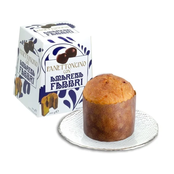 Panetone Italiano 100 gr Panettoncino con Amarena Fabbri — imagem 3