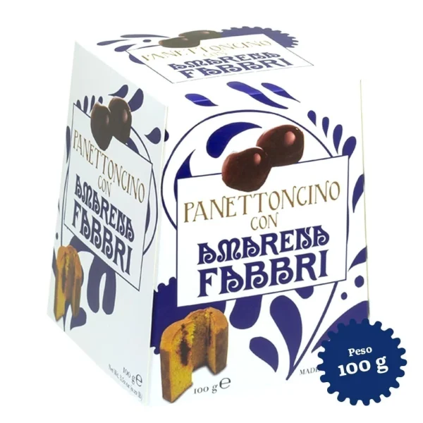 Panetone Italiano 100 gr Panettoncino con Amarena Fabbri — imagem 2