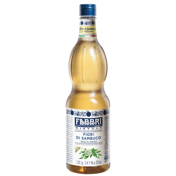 Xarope Fabbri Flor de Sabugueiro 1 Litro Mixybar Fiori di Sambuco Concentrado Profissional
