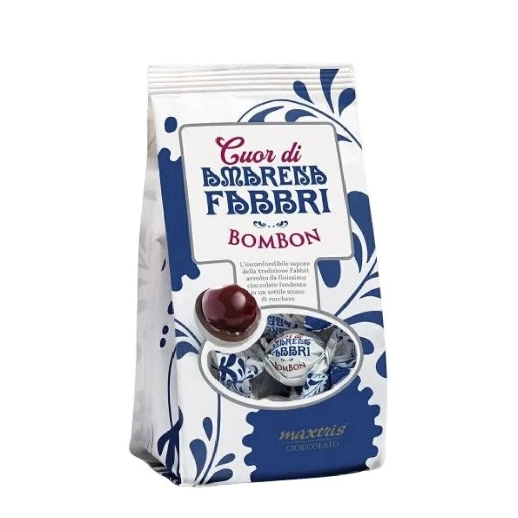 Bombons de Chocolate Recheados com Amarena 150 gr Coração de Amarena Bombon Cuor di Amarena Fabbri