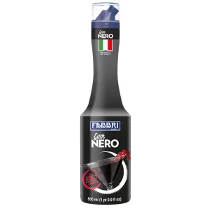 Xarope Fabbri Preto de Carvão Vegetal 500 ml Gum Nero Carbone Vegetale Concentrado Profissional