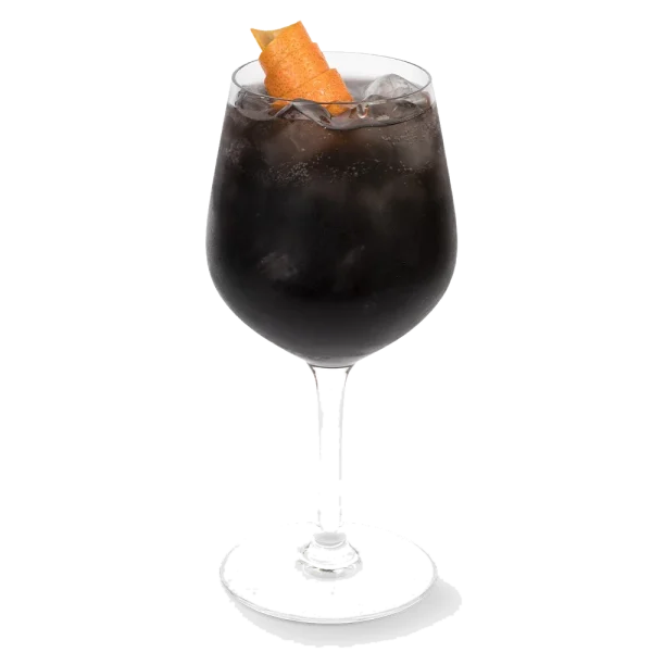 Drink com Xarope Fabbri Preto de Carvão Vegetal 500 ml Gum Nero Carbone Vegetale Concentrado Profissional