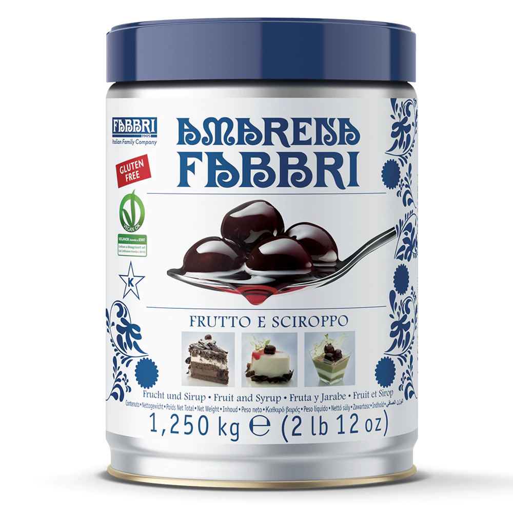 Cerejas Silvestres Italianas em Calda 1,25 kg Amarena Fabbri