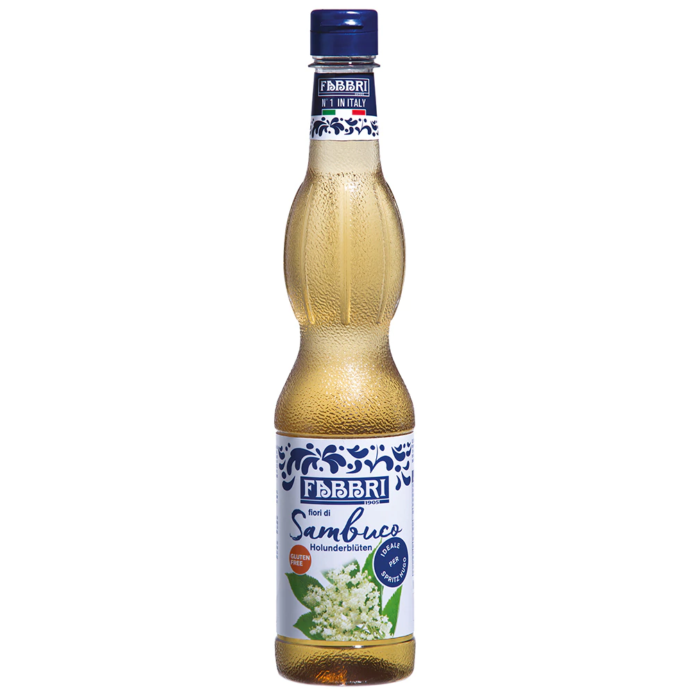 Xarope Fabbri Flor de Sabugueiro 560 ml Sciroppo Fiori di Sambuco Concentrado Profissional