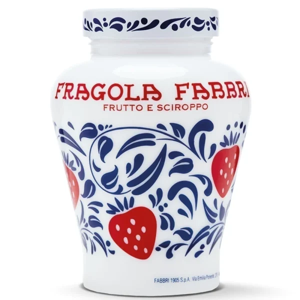 Morangos Silvestres Italianos em Calda 600 gr Fabbri Fragola (vaso em Opaline)