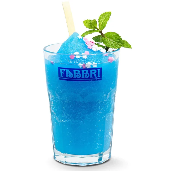 Drink com Xarope Fabbri Tropical Blue 1 Litro Xarope Tropical Blu Concentrado Profissional