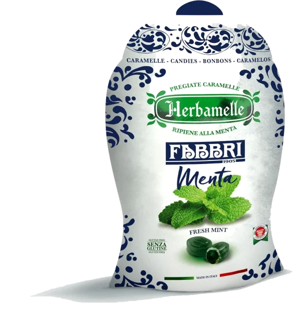 Bala de Menta Herbamelle Fabbri Menta 75 gr - Caramelos artesanais sabor menta — imagem 3