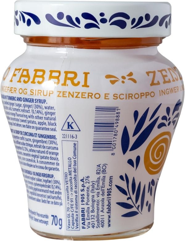 Zenzero Fabbri Gengibre em Calda Italiano 230 gr — imagem 5
