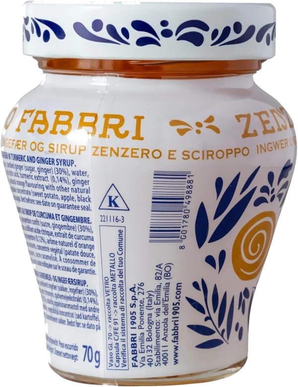 Zenzero Fabbri Gengibre em Calda Italiano 230 gr — imagem 5
