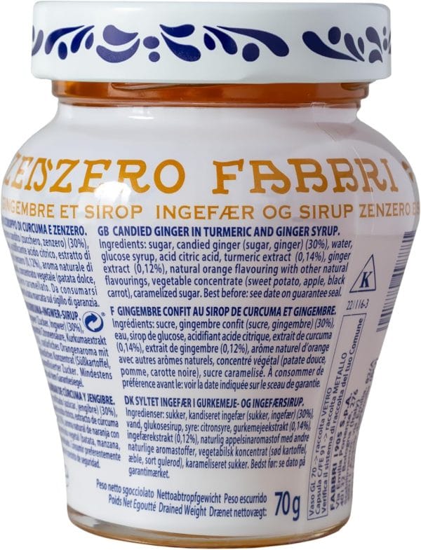Zenzero Fabbri Gengibre em Calda Italiano 230 gr — imagem 3