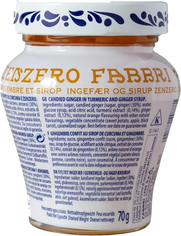 Zenzero Fabbri Gengibre em Calda Italiano 230 gr — imagem 3