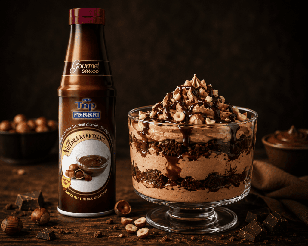 Sobremesas finalizadas com cremes e chantilly