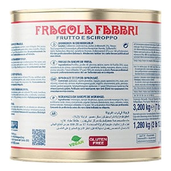 Fabbri MORANGO (FRUTO INTEIRO EM CALDA) 3,2 kg