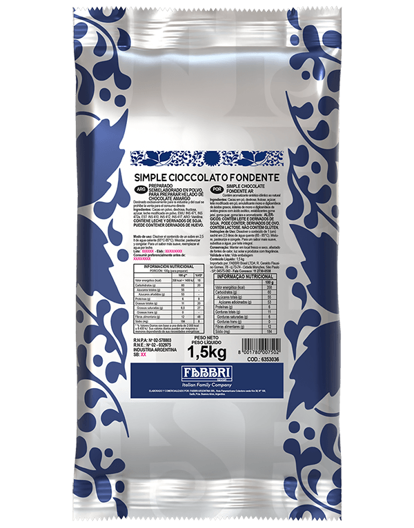 Fabbri CHOCOLATE FONDENTE 1,5 kg