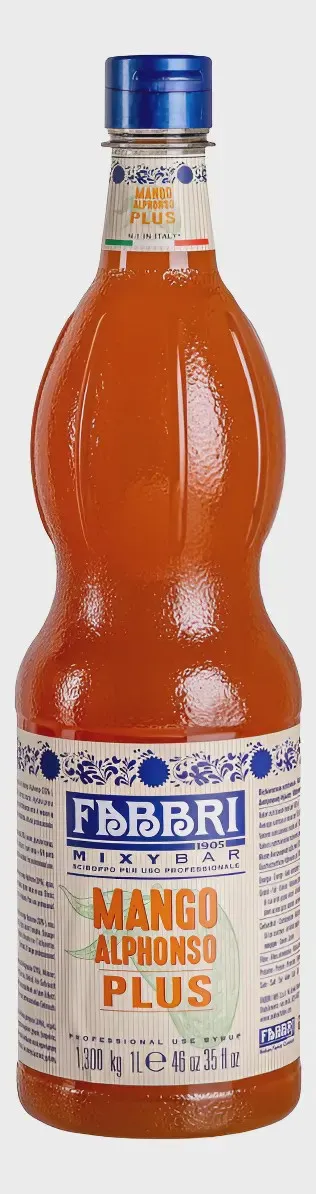 Xarope Fabbri Manga com Polpa 1 Litro Mixybar Fragola Plus Concentrado Profissional