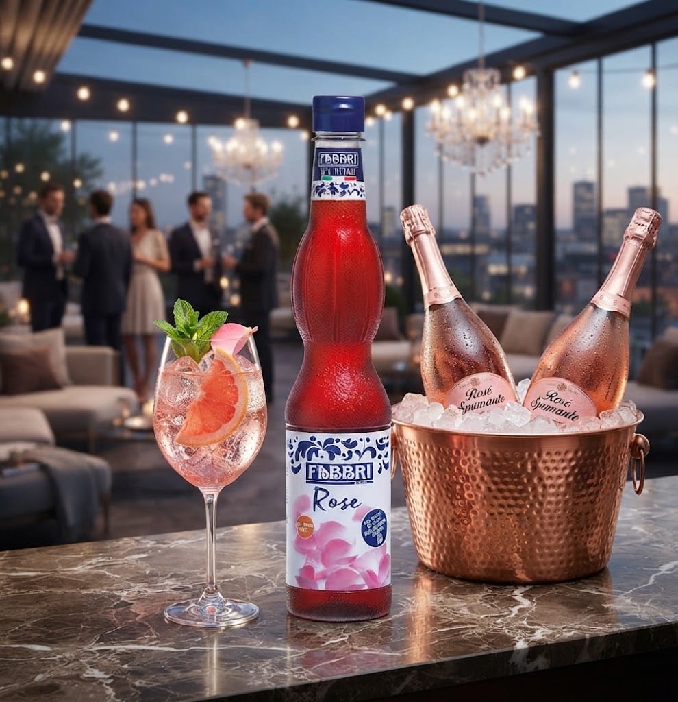 Xarope Fabbri Rosa para Rose Spritz: Drink para Hotéis e Eventos