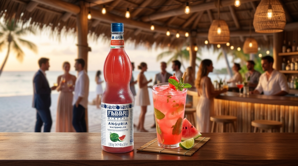 Watermelon Mojito com Xarope Fabbri Melancia Diferencial para Cardápios